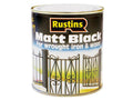 Rustins Matt Black Paint Quick Drying 1 Litre
