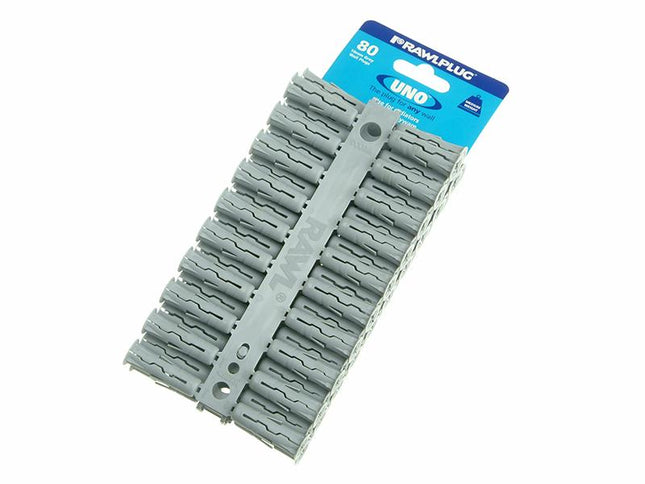 Rawlplug Grey Uno Plugs 10 X 36Mm (Card 80)