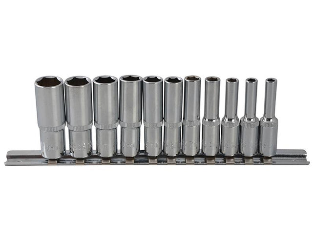 Bluespot Tools Deep Socket Set Of 11 Metric 1/4In Square Drive