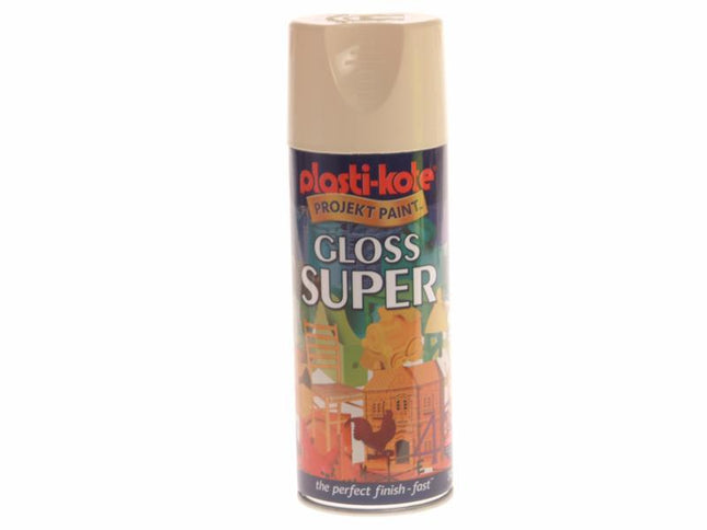 Plastikote Gloss Super Spray Antique White 400ml