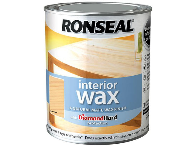 Ronseal Interior Wax Almond Wood 750Ml