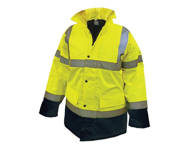 Scan Hi-Vis  Yellow/Black Motorway Jacket - L (44In)