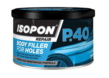 U-POL P40 Body Filler For Holes Tin 250Ml