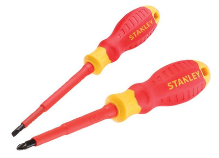 Stanley Tools Fatmax Vde Insulated Pozidriv & Slotted Screwdriver Set 2 Piece