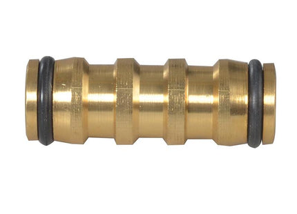 Faithfull Brass 2-Way Hose Coupling 12.5Mm (1/2In)