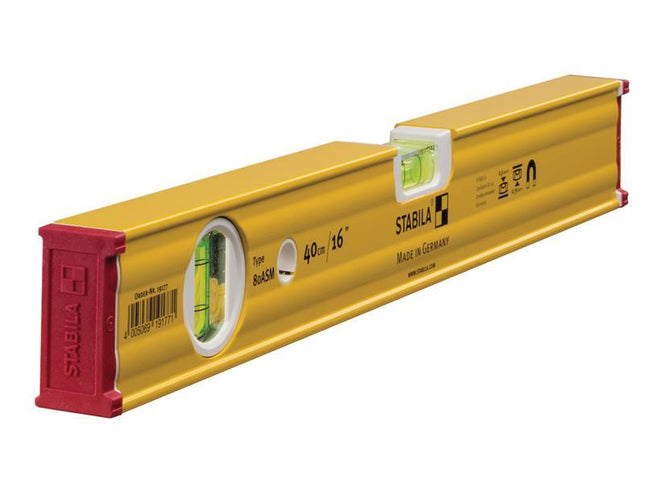 Stabila 80 Asm Magnetic Spirit Level 2 Vial 19177 40Cm