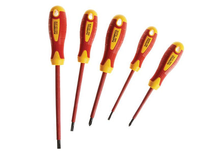 Faithfull Vde Soft Grip Screwdriver Set Of 5 Sl/Ph
