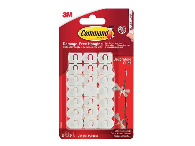 White Decorating Clips (Pack 20)