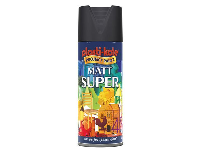 Plastikote Super Spray Matt White RAL 9016 400ml