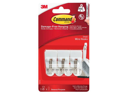 White Wire Hooks (Pack 3)