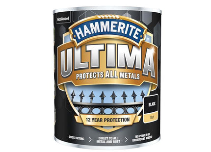 Hammerite Ultima Metal Paint Matt Black 750ml