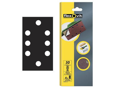 Flexovit 1/3 Sanding Sheets Quick Release Coarse Grit (Pack Of 6)