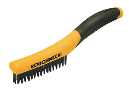 Roughneck Shoe Handle Wire Brush Soft Grip 255Mm (10In)