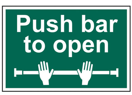 Scan Push Bar To Open - Pvc 300 X 200Mm
