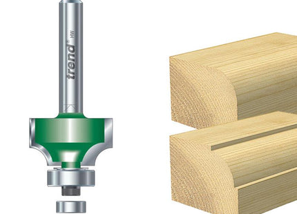 TREND C076 X 1/4 Tct Bearing Guided Ovolo & Round Over 6.3Mm Radius
