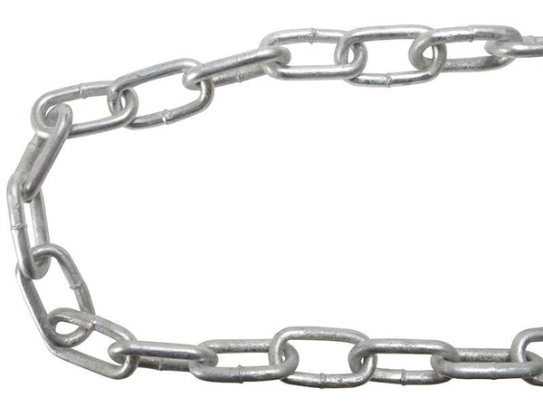 Faithfull Galvanised Chain Link 5 X 25M Reel - Max Load 160Kg
