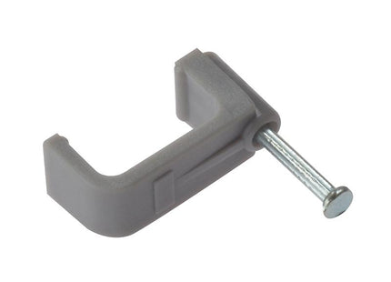 Forgefix Cable Clip Flat Grey 6.00Mm Box 100