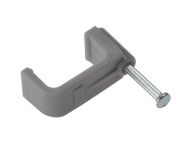 Forgefix Cable Clip Flat Grey 6.00Mm Box 100