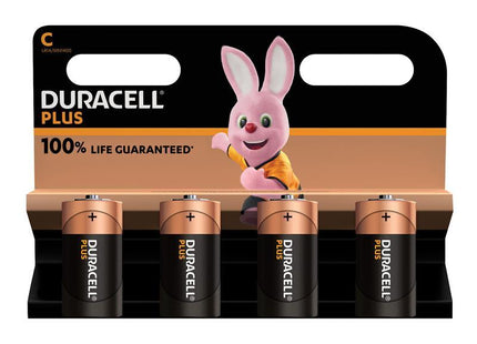 C Cell Plus Power +100% Batteries (Pack 4)