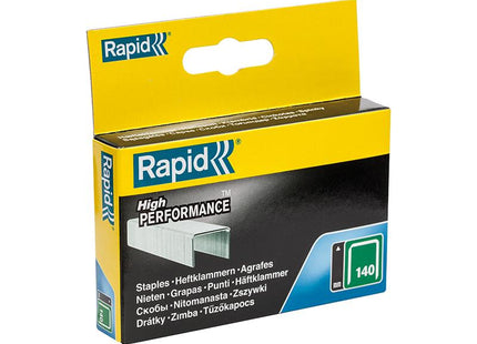 RAPID 140/10 10Mm Galvanised Staples Box 2000