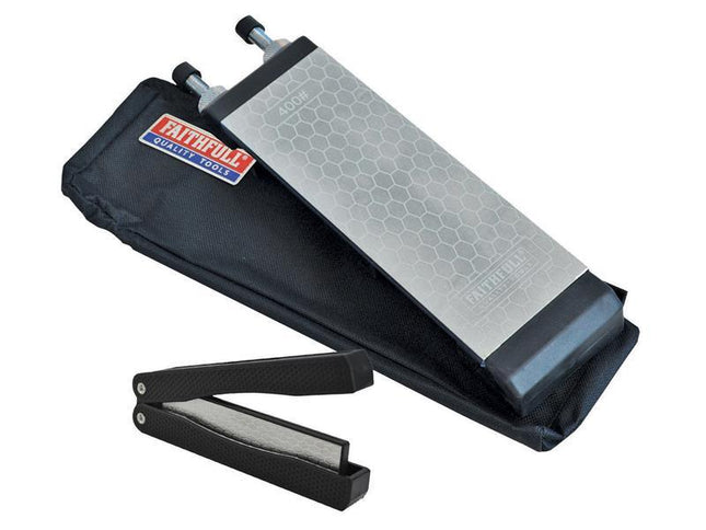 Faithfull Diamond Stone With Folding Sharpener