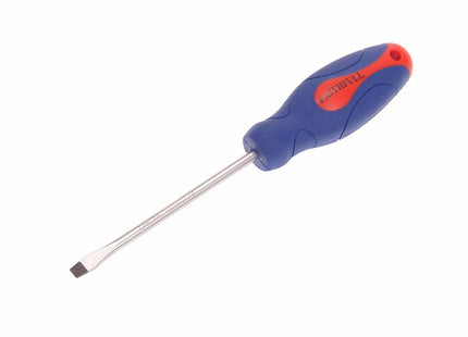 Faithfull Soft Grip Screwdriver Flared Slotted Tip 5.5 X 100Mm