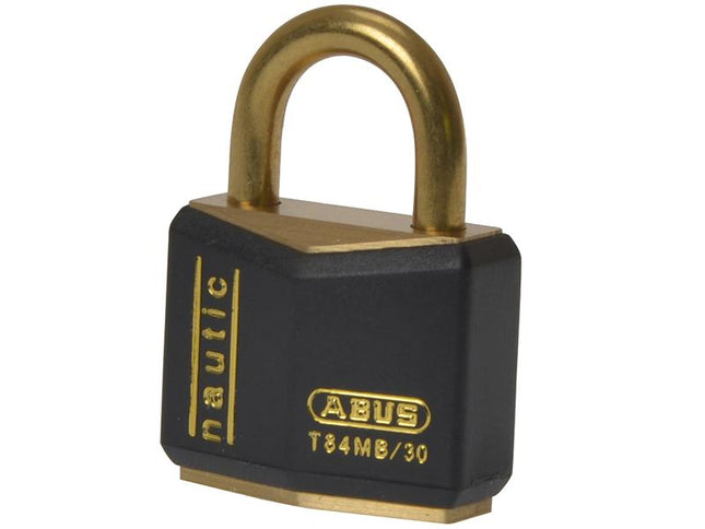 ABUS Mechanical T84Mb/30Mm Black Rustproof Padlock Carded