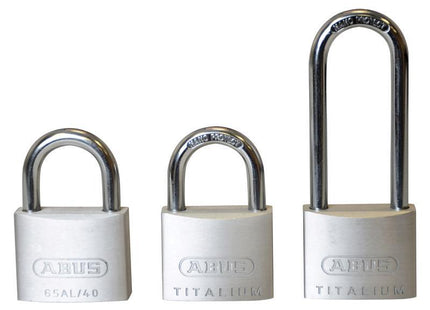 ABUS Mechanical 64Ti/40Mm Titalium Padlock Triple Pack (1 Long Shackle)