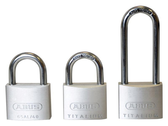 ABUS Mechanical 64Ti/40Mm Titalium Padlock Triple Pack (1 Long Shackle)