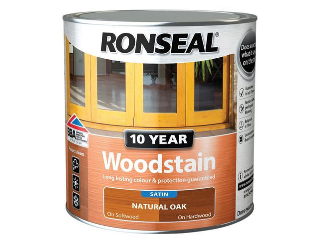 Ronseal 10 Year Woodstain Natural Oak 750Ml