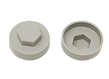 Forgefix Techfast Cover Cap Goosewing Grey 19Mm (Pack 100)
