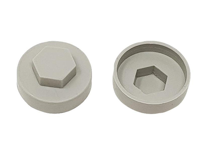 Forgefix Techfast Cover Cap Goosewing Grey 19Mm (Pack 100)