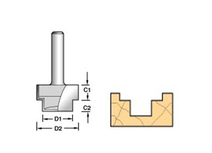 TREND 36/19 X 1/2 Tct Strip Recessor 9.5 X 19 X 13 X 6Mm