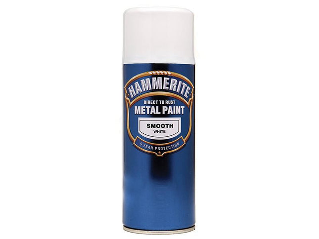 Hammerite Direct To Rust Smooth Finish Aerosol White 400Ml