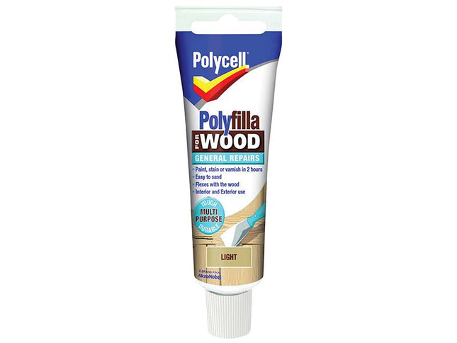 Polycell Polyfilla For Wood General Repairs Tube Light 330G