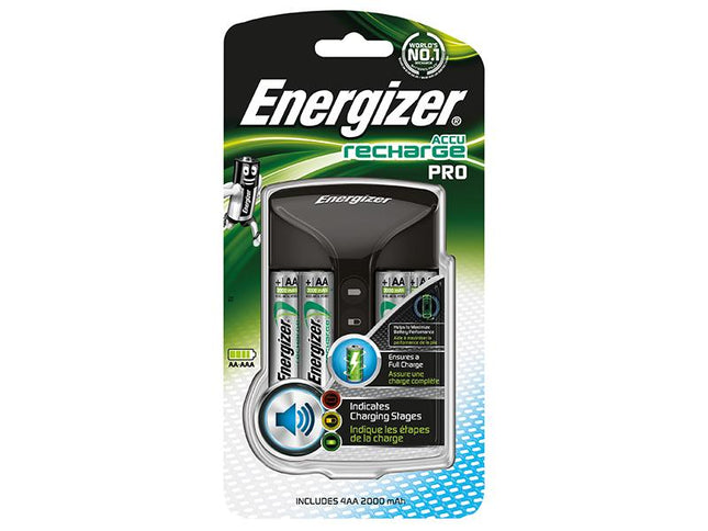 Energizer Pro Charger + 4Aa 2000 Mah Batteries