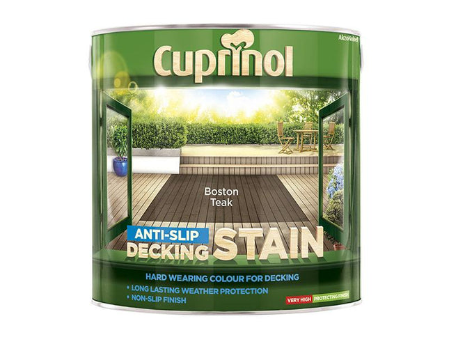 Cuprinol Anti-Slip Decking Stain Boston Teak 2.5 Litre