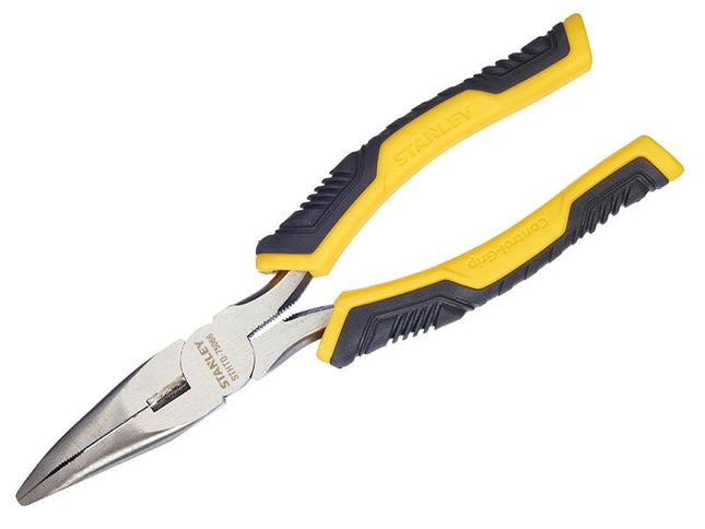 Stanley Tools Long Bent Nose Pliers Control Grip 150Mm (6In)