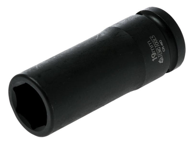 Teng Deep Impact Socket Hexagon 6 Point 1/2In Drive 19Mm