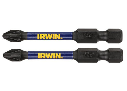 IRWIN Impact Pro Performance Screwdriver Bits PZ3 57mm (Pack 2)