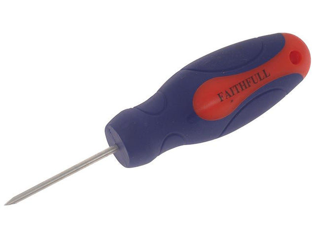 Faithfull Bradawl Soft-Grip Handle Chisel Tip