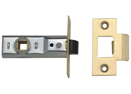 Union Tubular Mortice Latch 2648 Polished Brass 64Mm 2.5In Box