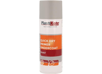Plastikote Trade Quick Dry Primer Spray Grey 400Ml