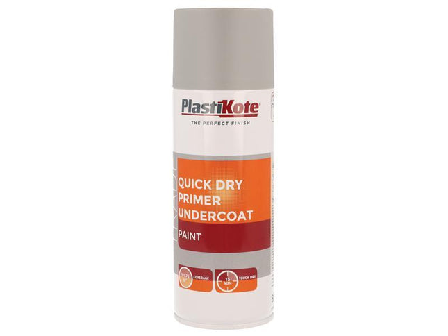 Plastikote Trade Quick Dry Primer Spray Grey 400Ml