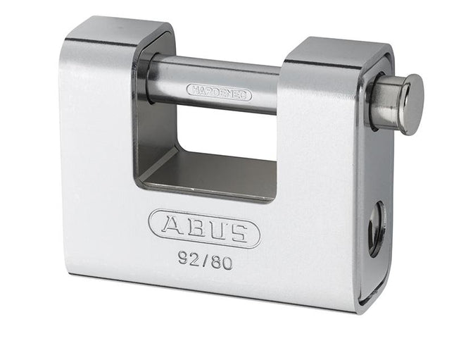 ABUS Mechanical 92/80Mm Monoblock Brass Body Shutter Padlock