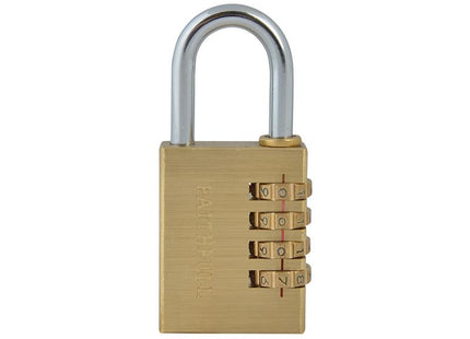 Faithfull Brass Combination Padlock 38Mm