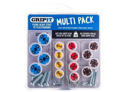 Gripit Plasterboard Fixings Multi Pack,16 Piece, Clam Pack