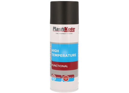 Plastikote Trade High Temperature Spray Paint Black 400Ml