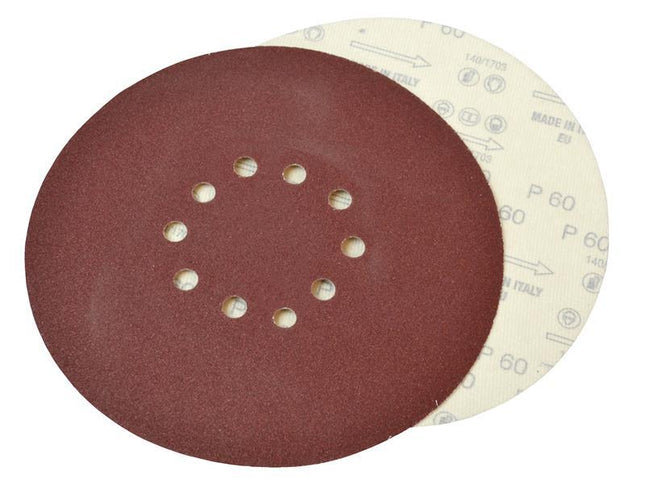Faithfull Dry Wall Sanding Discs For Flex Machines 225Mm Assorted (Pack 10)
