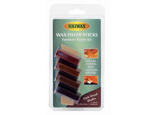 Briwax Wax Filler Sticks Dark Wood Shades (Pack 4)